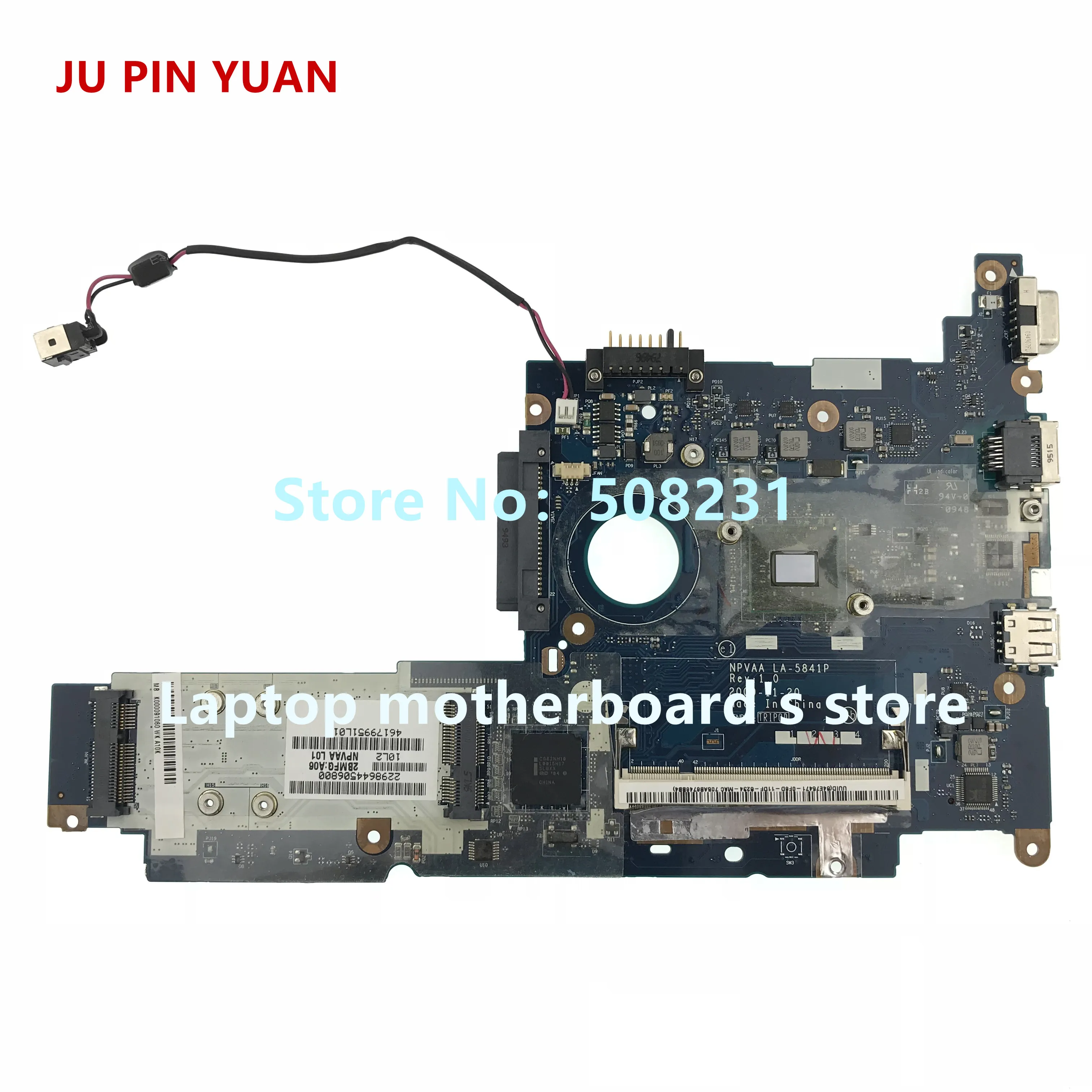 Mainboard para Toshiba Mini Nb300 Computador Portátil Placa-mãe com N450 Todas as Funções Totalmente Testado K000091060 La5841p Placa-mãe para notebook