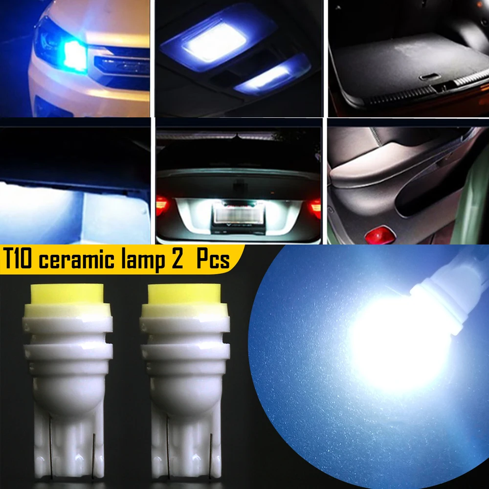 2шт Автомобильный светодиодный W5W T10 Canbus 194 168 3SMD парковочный светильник