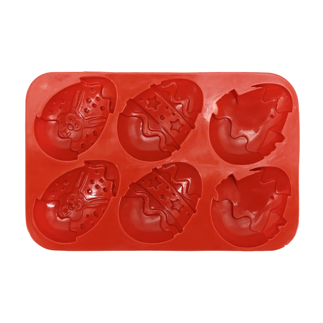 

4 Pcs Easter Egg Shape DIY Baking Mold High Temperature Food Grade Easter Silicone Cake Mold Home Kitchen Supplies