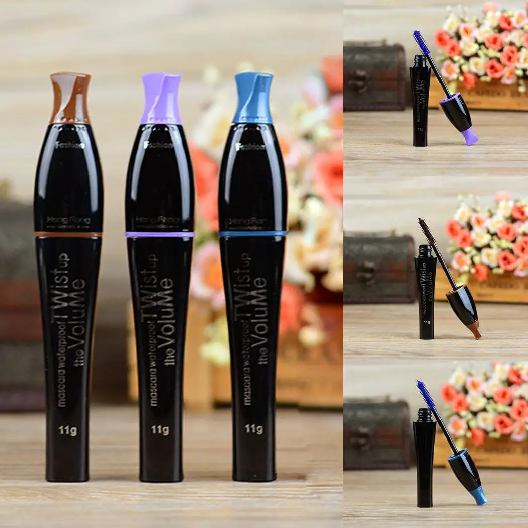 4D Silk Fiber Lash Mascara Waterproof Rimel 3d Eyelash Extension Purple Brown Blue Thick Lengthening Eye Lashes Cosmetic |
