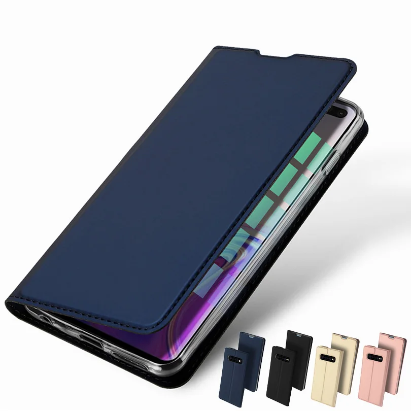 Чехол бумажник для телефона Samsung Galaxy S9 S10E S10 Plus тонкий кожаный чехол книжка с