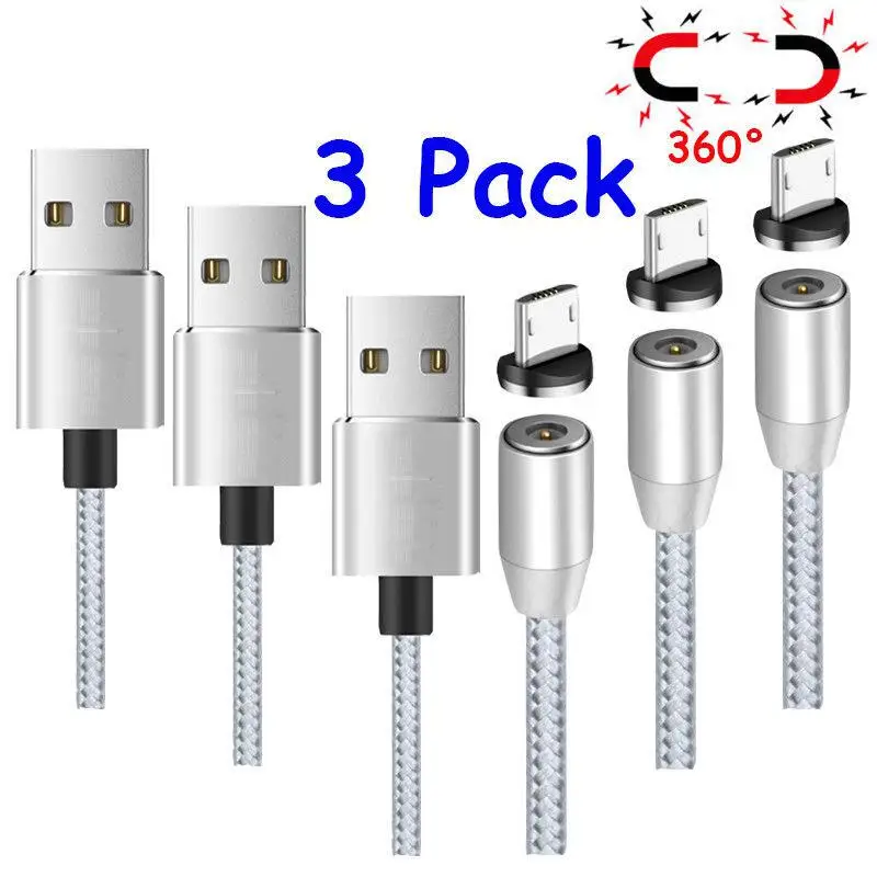 3 шт. Быстрый Магнитный зарядный кабель адаптер для Apple Micro USB Type c Интерфейс