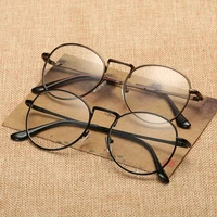 retro vintage glasses frame for men women spectacle clear lens trendy metal frame luxury brand designer party eyewear