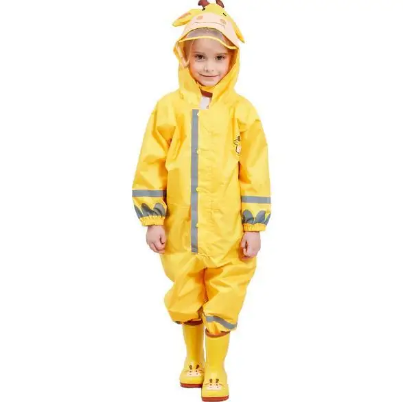 Cool Children Raincoat Kids Rain Pocket Jacket Waterproof Rain Coat Suit