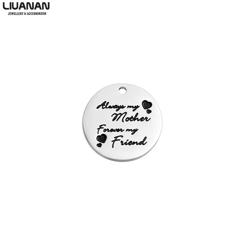 Подвеска с надписью I Love you to the moon and back для мамы кулон love индивидуальный шарм