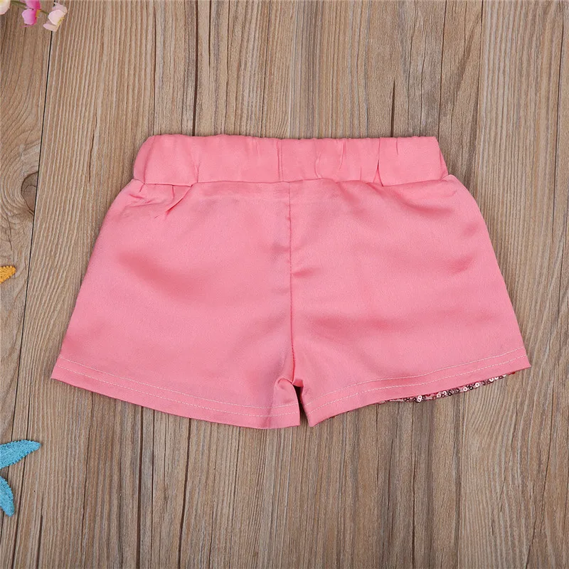 Новое поступление шорты с блестками и бантом для маленьких девочек летняя одежда