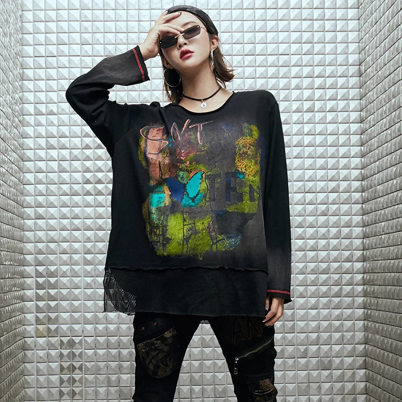 Max LuLu модные японские дизайнерские женские пикантные сетчатые топы готические