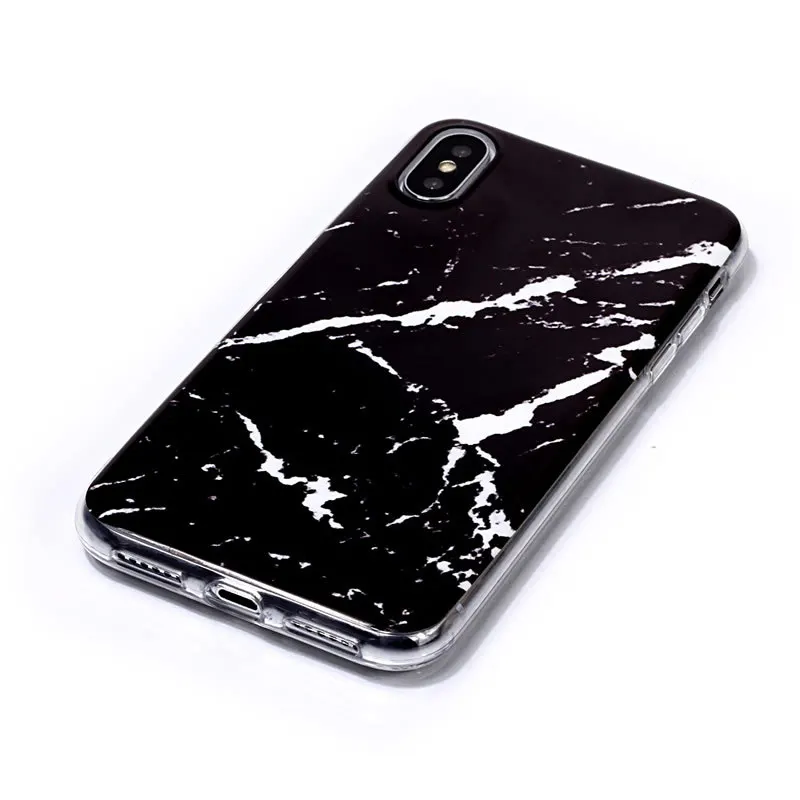 Kexin For iphone 7 8 case Glossy Thin Marble Geometric Design Case Apple X Xs max XR 6s 6 Plus Soft Phone Cases |