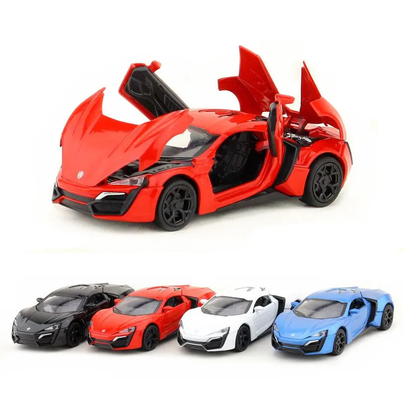 1:32/литая модель игрушечного автомобиля/Lykan Hypersport Super Sport/Pull Back/открывающиеся