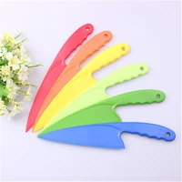 29 cm plastic dessert knife with serrated edge cake mousse bread cutter cake tools server holder wedding party baking tools
