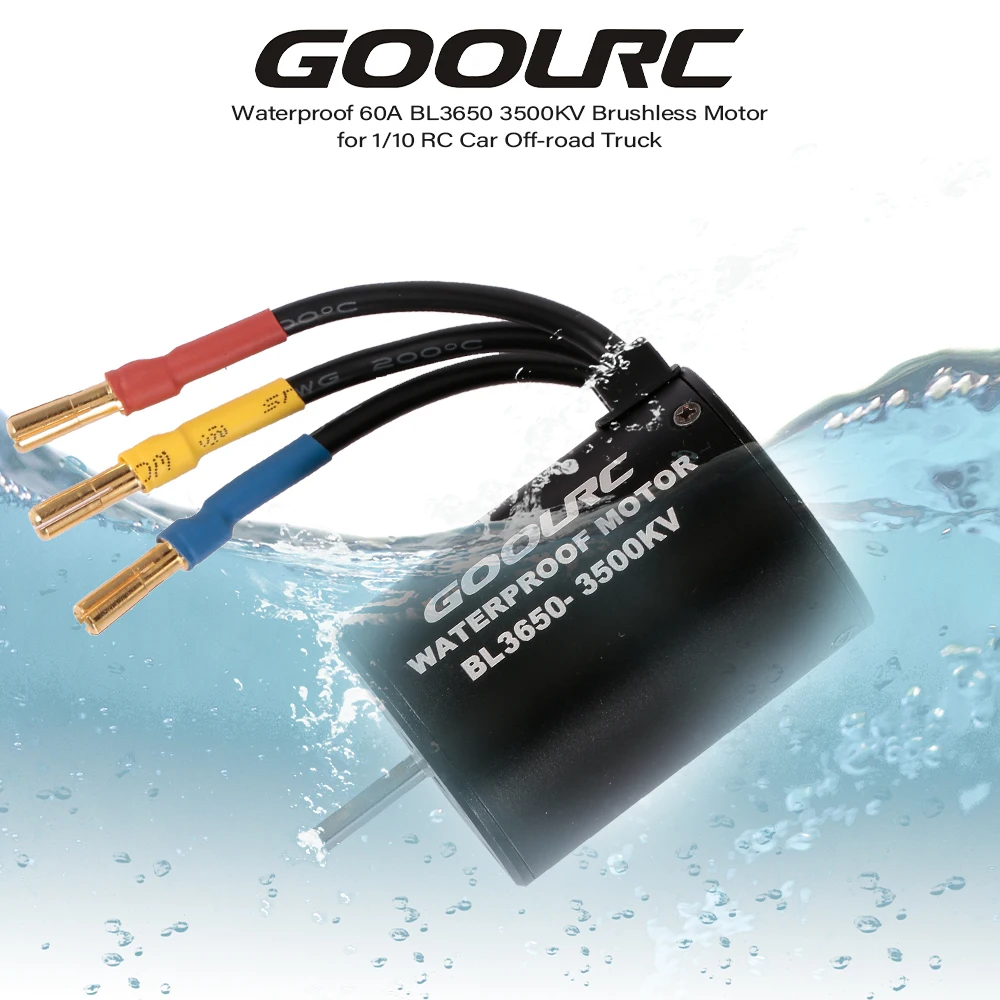 Оригинальный водонепроницаемый бесщеточный двигатель GOOLRC BL3650 3100KV/3500KV/3900KV4300KV с 60A