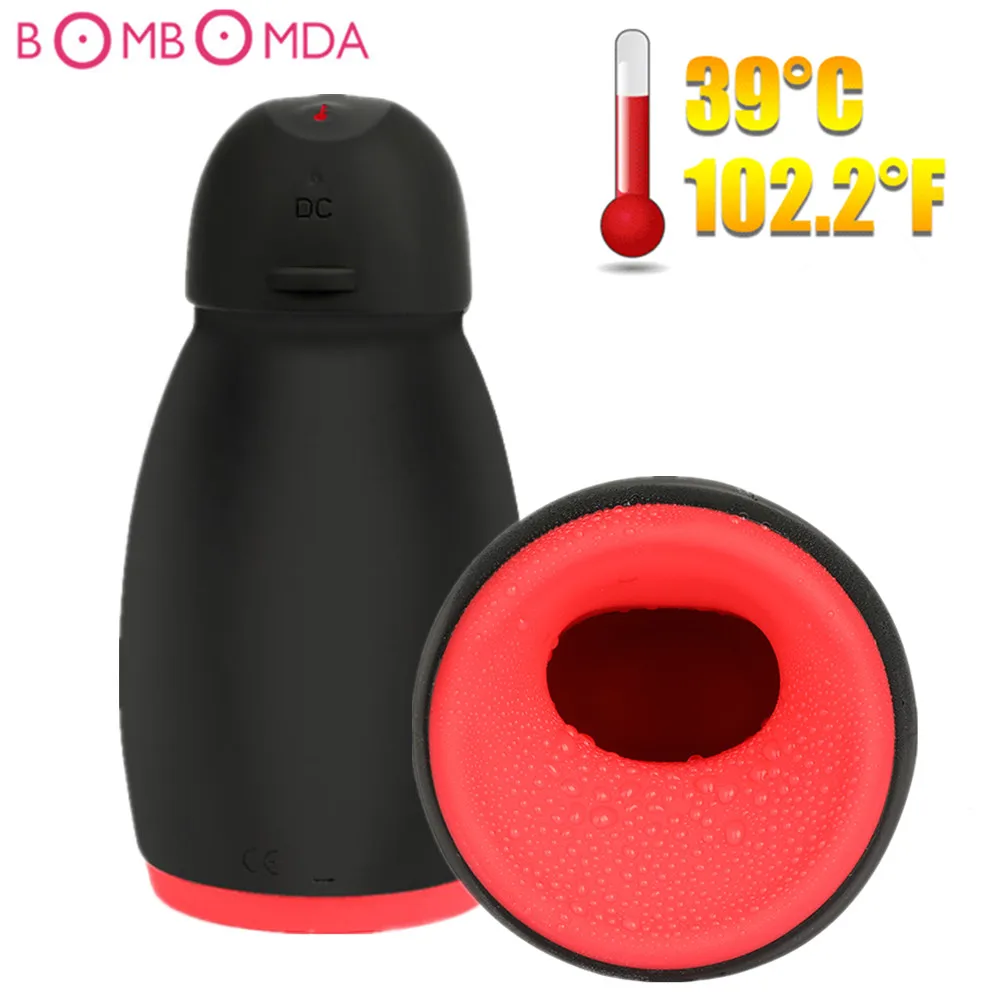 Насос для пениса Вибратор нагрев оральный секс машина задержка учебный