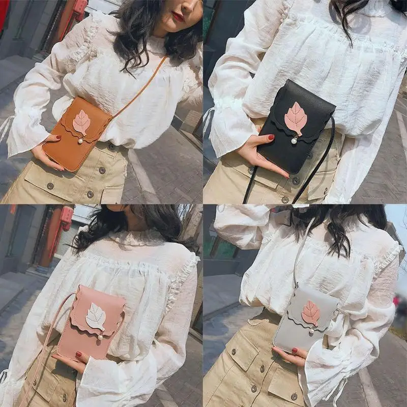 Портативная мини сумка для телефона из искусственной кожи девочек сумки на плечо