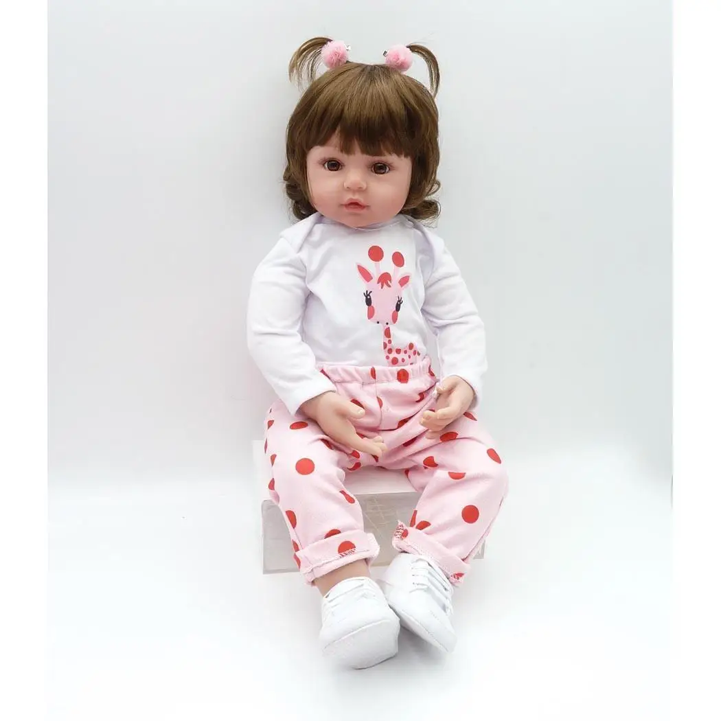 NPK 58 см Boneca Reborn Realista модные куклы силиконовые Детские для принцессы подарок на