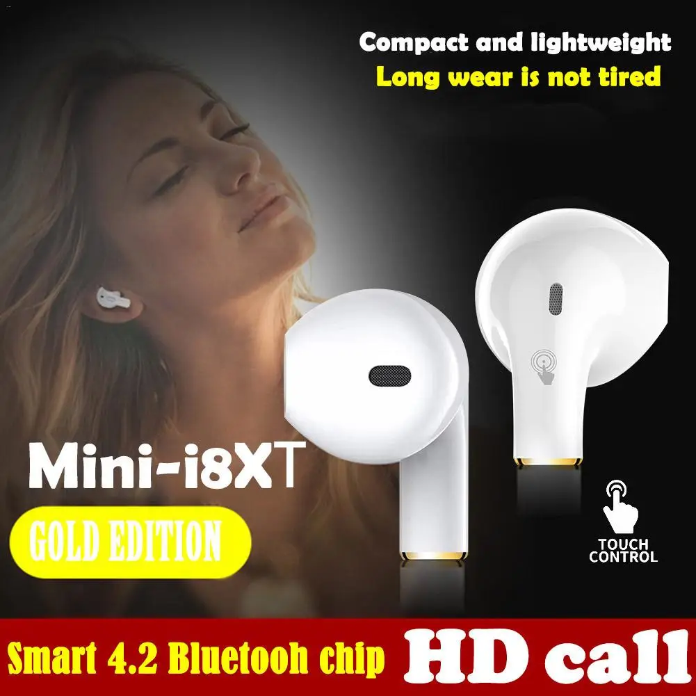 Touch Control Wireless Bluetooth 4.2 Earphone Mini In-ear 3D Surround Sound With Microphone Earbuds For IPhone Android | Электроника