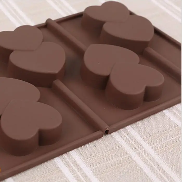 5 отверстий большая круглая силиконовая форма для леденцов шоколадных конфет
