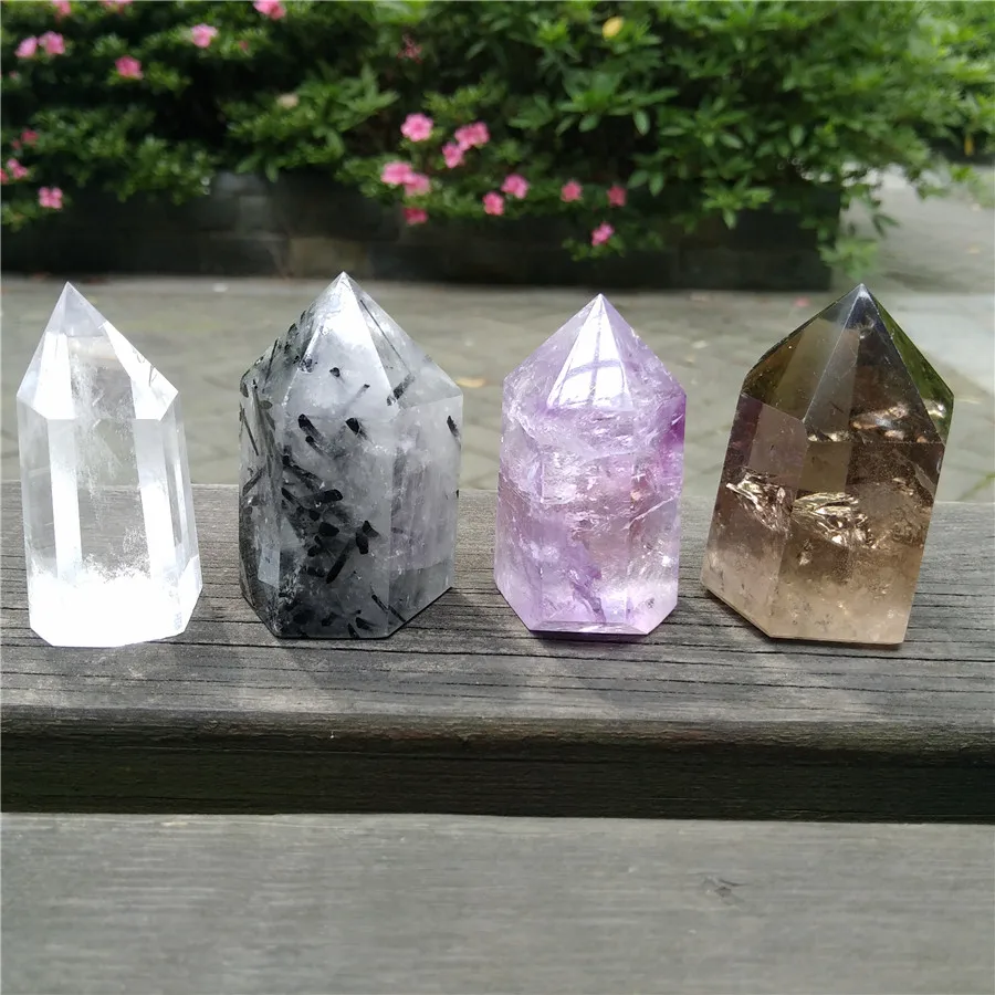 

Кристальная кварцевая палочка, натуральный черный обсидиан, красная лампа, прозрачный кварц, Смоки, аметист, кристалл, башня, исцеление чакр