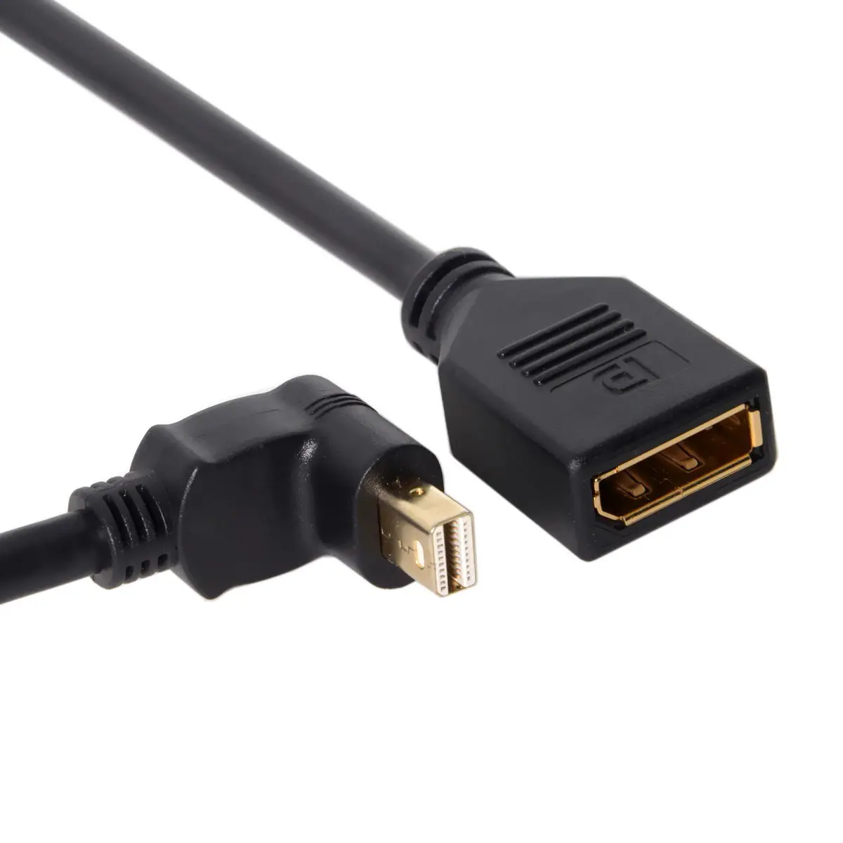 CY Mini DP DisplayPort 90 градусов до Женский кабель для дисплеев мониторов|Компьютерные
