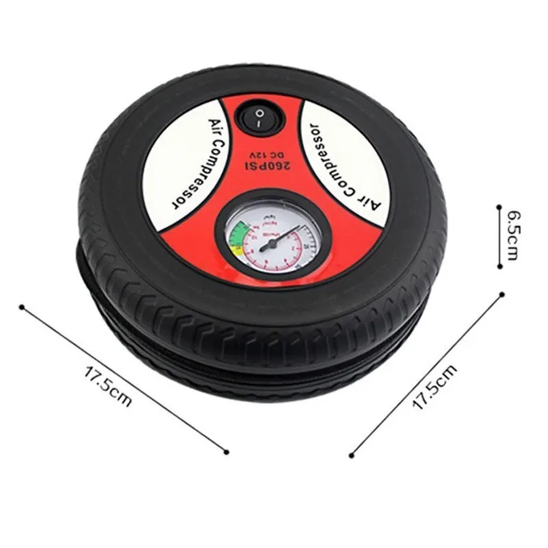 12V Портативное колесо компрессора воздуха 260psi насос для накачки шин