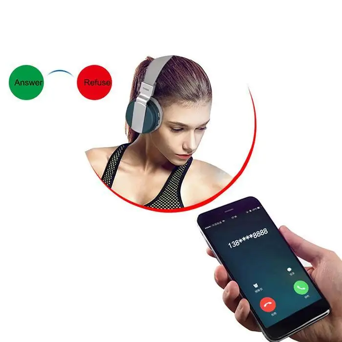 Стерео Bluetooth гарнитура беспроводная карта многофункциональная черный золотой
