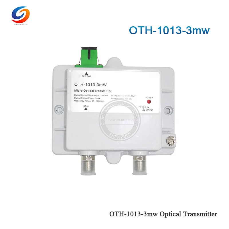 Высокое качество мини микро OTH 1013 3mW оптический передатчик CATV 1310nm 1550nm FTTH 12V DC