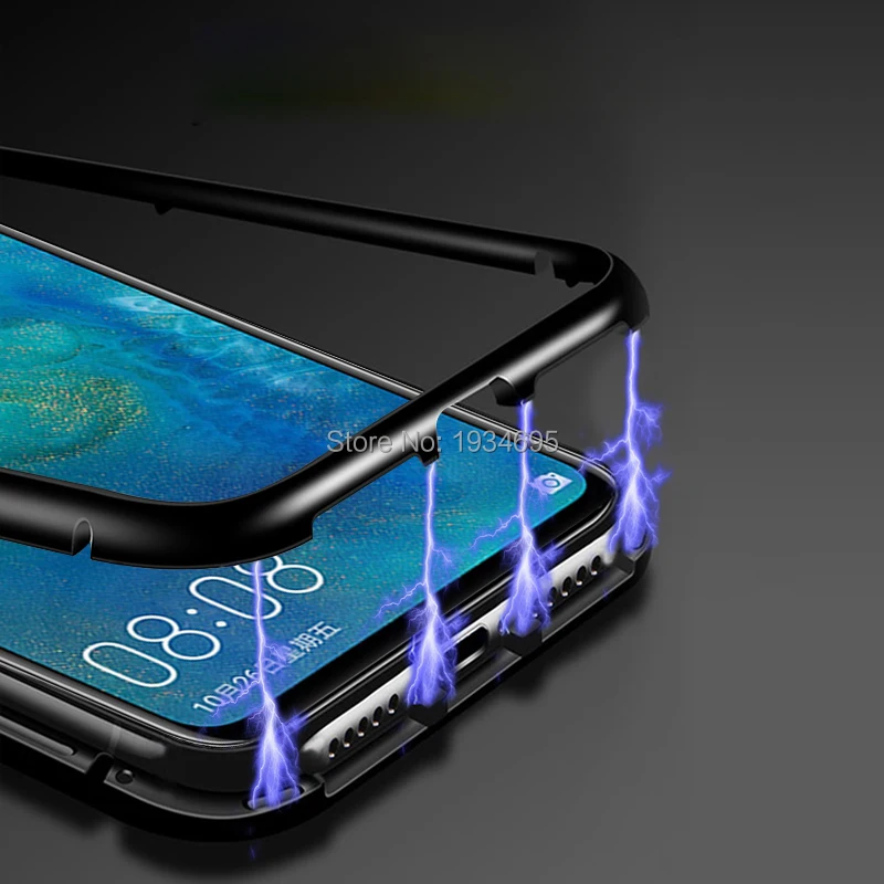 HUAWEI Mate 20 Pro Magnetic Adsorption Case Ultra Phone For Huawei X Magnet Tempered Glass |