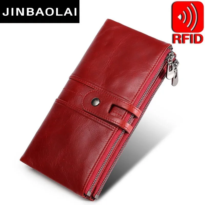 Женские кошельки Дамский клатч из натуральной кожи на молнии с держателем для