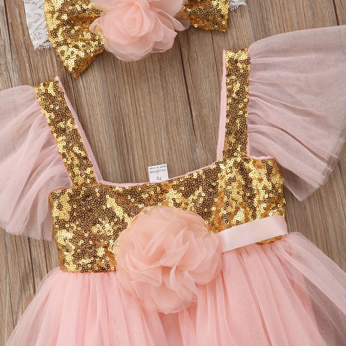 Pudcoco Baby Girls Kids Sequins Flower Dresses Birthday Princess Pageant Formal Party Gown Tutu Dress Clothes 0-3Y | Детская одежда и