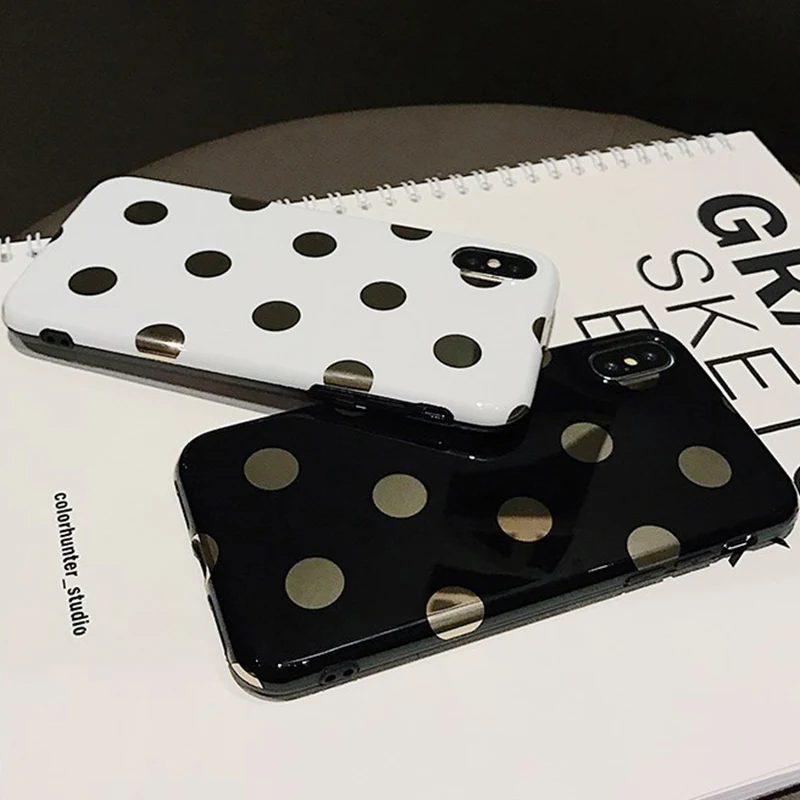 Чехол для Телефона iPhone 7 6 6S 8 Plus роскошная Милая Золотая волна глянцевая Мягкая
