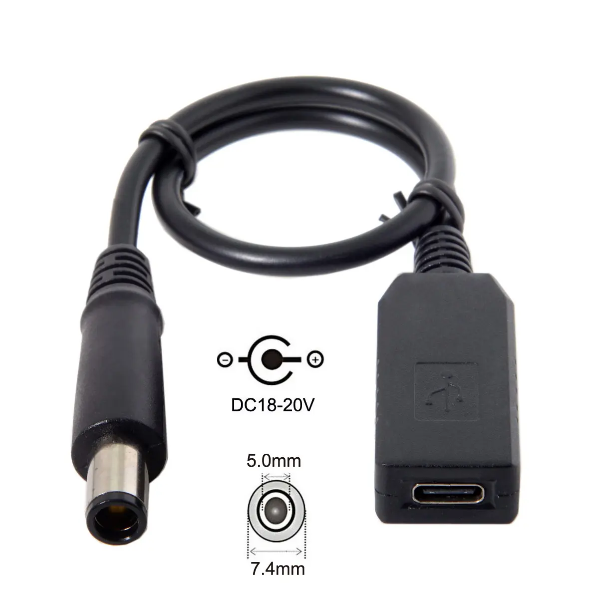 

Chenyang USB 3.1 Type C USB-C to DC 20V 7.4 5.0mm Dell HP Power Plug PD Emulator Trigger Charged Cable for Lap top
