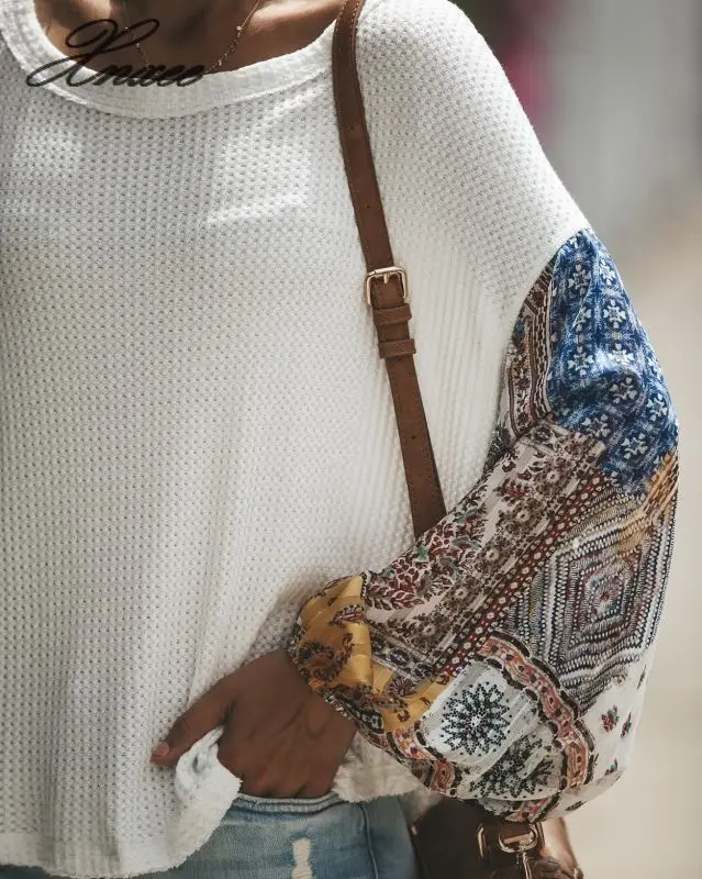 Vintage v neck solid women sweater Casual long sleeve fashion pullover female 2020 Autumn winter jumpers print plus size | Женская