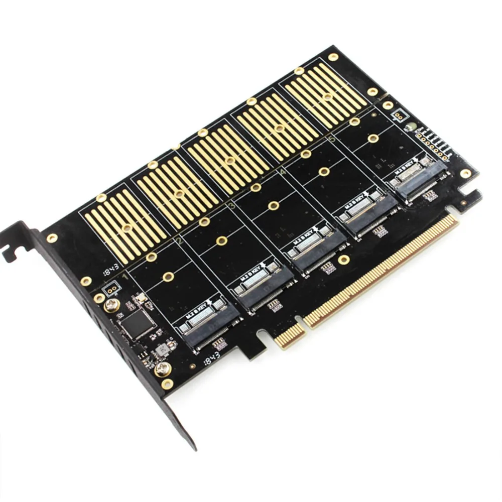 Карта расширения JEYI PCIE 5 m. 2 SATA карта PCIE3.0 RAID матрица * ssd ngff m.2 Softraid большая мощность
