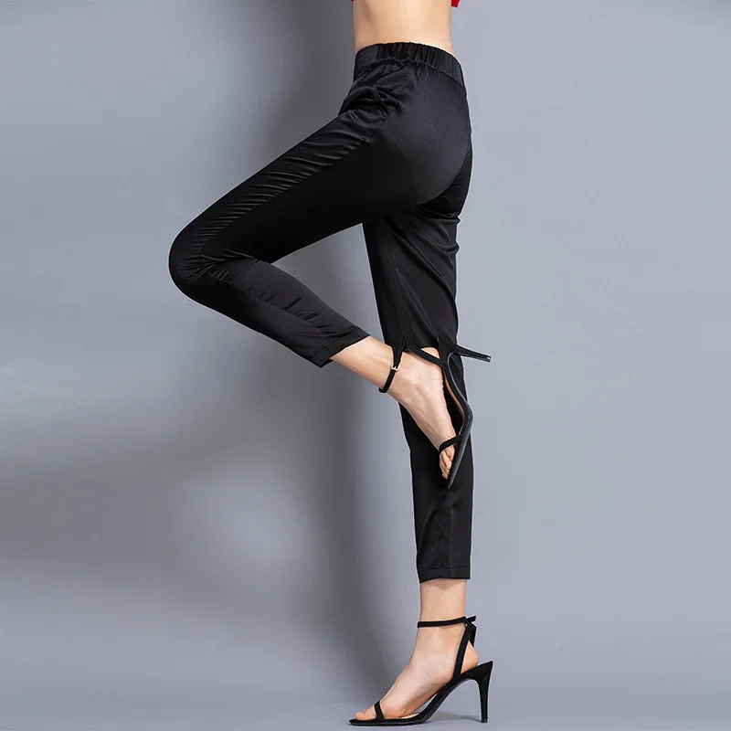 Брюки женские тяжелые шелковые 100% шелк тутового шелкопряда брюки-карандаш с