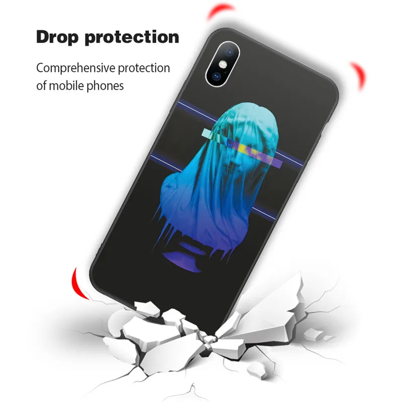 Чехол для телефона USLION с абстрактным изображением скульптуры iPhone X XS XR Xs Max мягкие