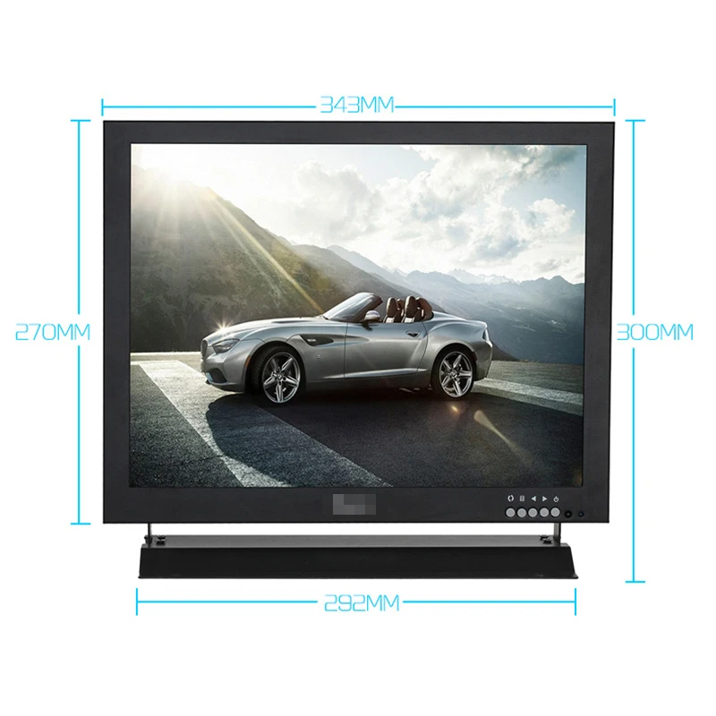 

15-inch industrial HD LCD monitor screen HDMI/VGA car screen 1024*768