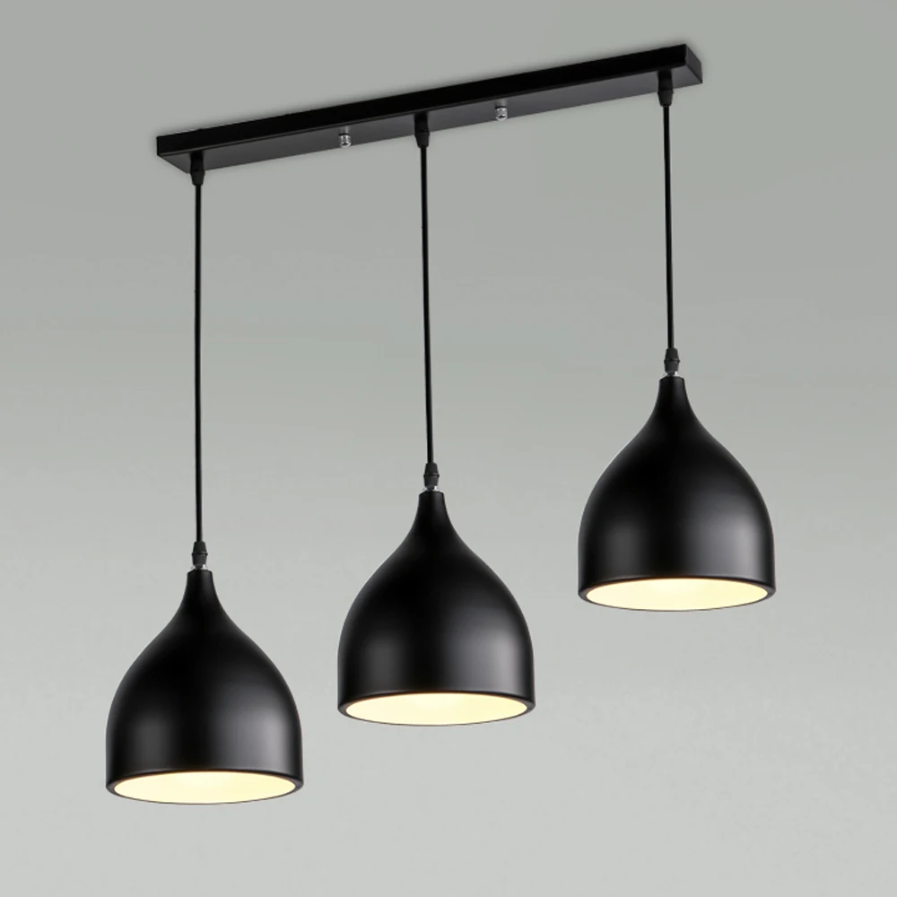 

Modern LED Pendant Light Kitchen Suspension Vintage Pendant Lamp Russia Black White Hanging Light Lustre Home Lighting Luminaria