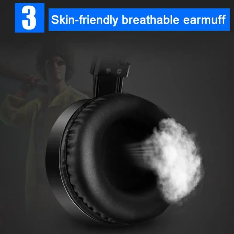 A10 Wired Gaming Headset Deep Bass Headphones w/Microphone LED Light for PC | Электроника