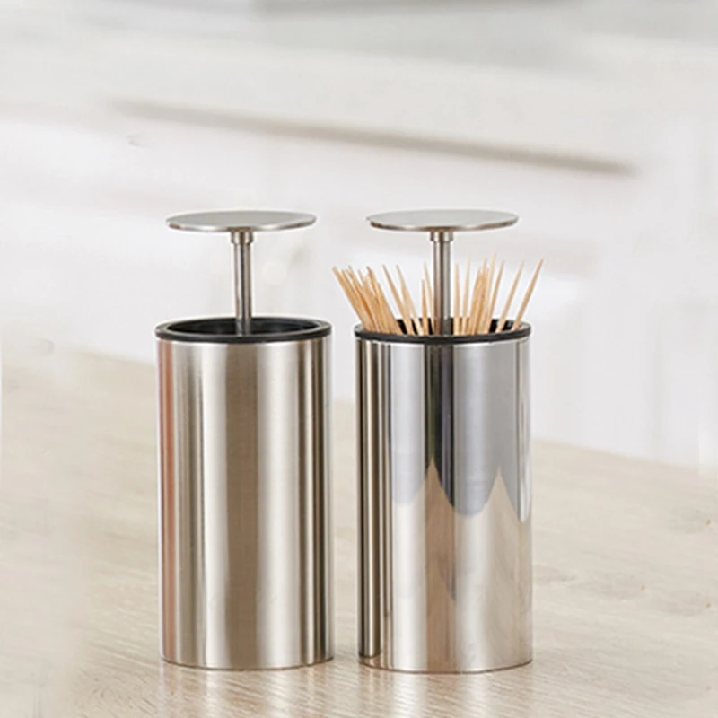 Коробка для зубочистки из нержавеющей стали простая индивидуальная