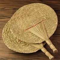 chinese style handmade fan natural hand weaving palm leaf fan home decor vintage summer cool fan 3137cm