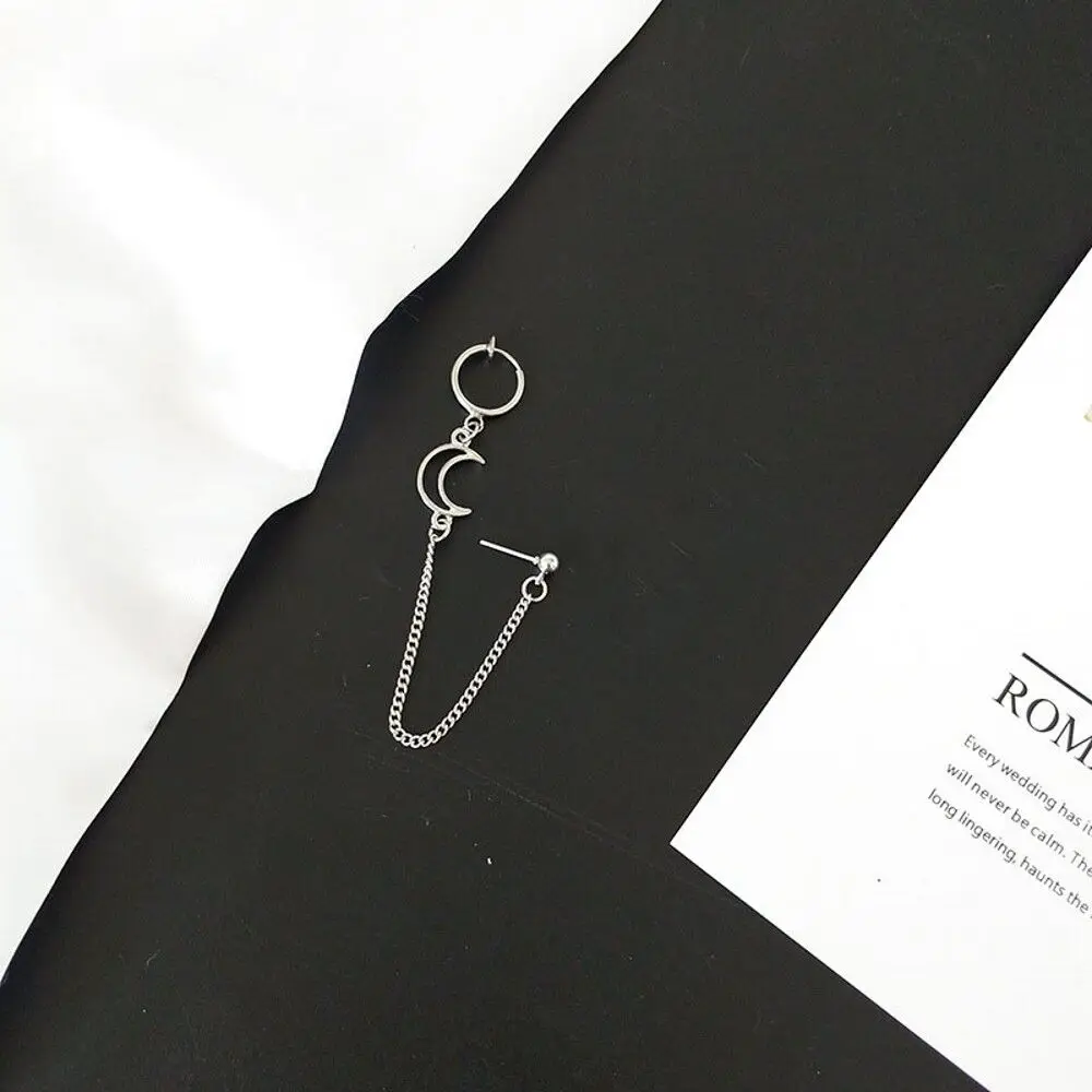 Новинка 1 шт. панк рок цепочка с искусственным жемчугом кисточка висячие серьги