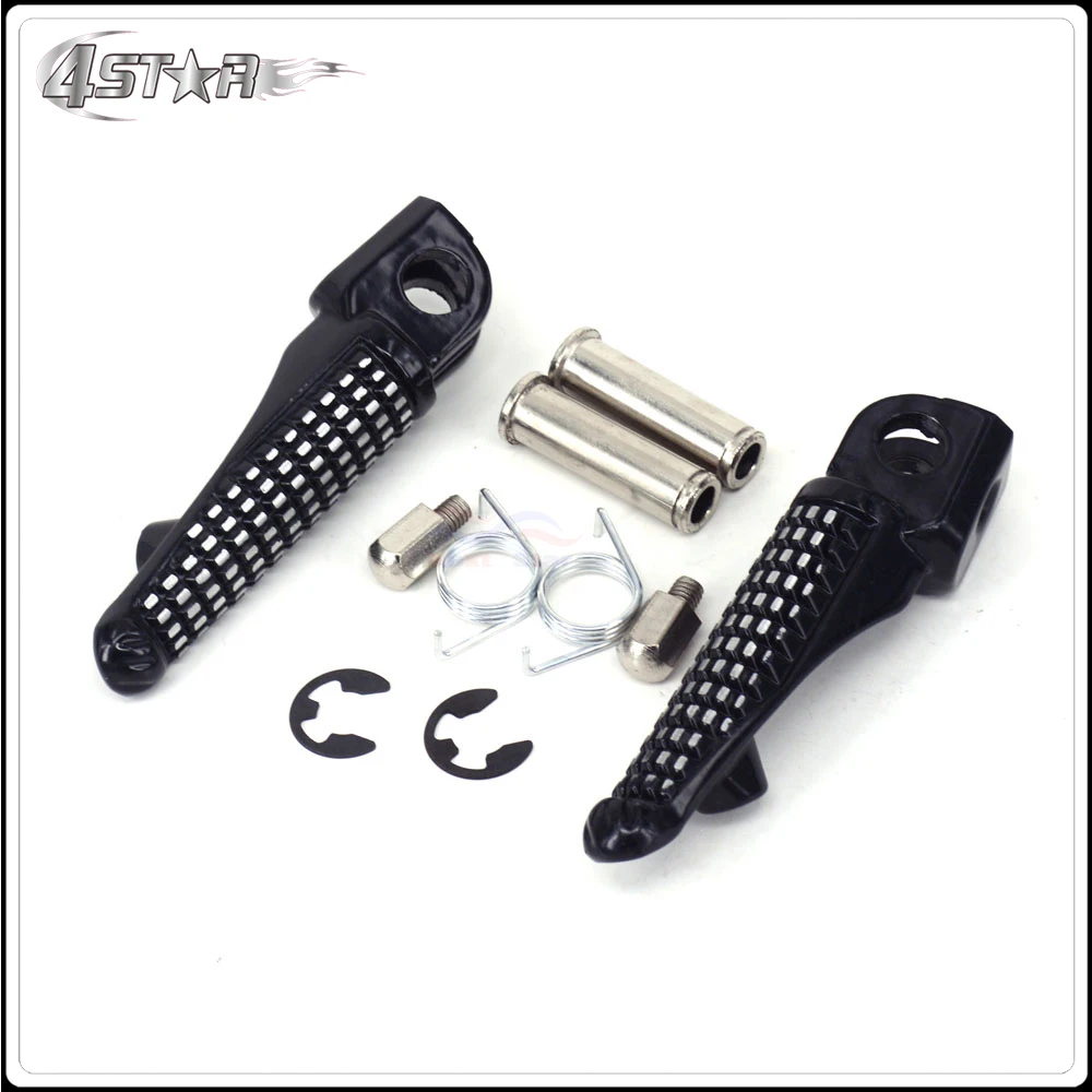 Черные передние подножки для KAWASAKI ZX6R ZX636 ZX10R ZX9R Z1000 Z750 Z750S ER6N ER6F Ninja 650R уличный