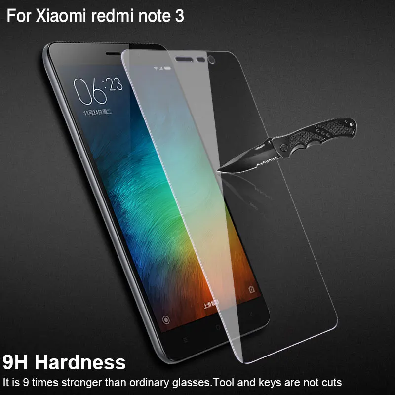 Закаленное стекло 9h дюймов 5 для Xiaomi Redmi Note 3 Защитная пленка экрана Pro Prime легко