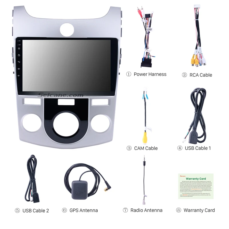 Seicane Android 8 1 9 &quot2 Din Стерео GPS навигация Quad 4 ядра Wifi автомобильное радио для 2008 2009 2010