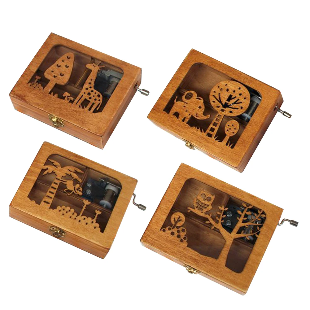 Лес животных домашний декор рукоятка Изысканный Резные малыш милый Ретро