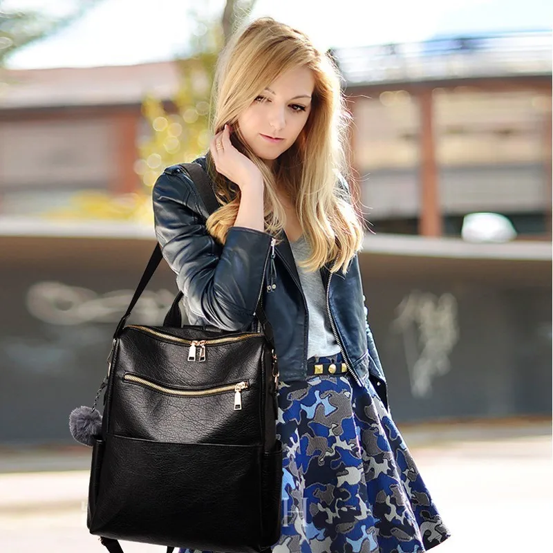 2019 женские кожаные рюкзаки для девочек Sac A Dos Femme рюкзак элегантный дизайн Back Pack