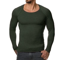 new sweater men knitting casual solid thin o neck slim full sleeve spring autumn male clothing m 3xl