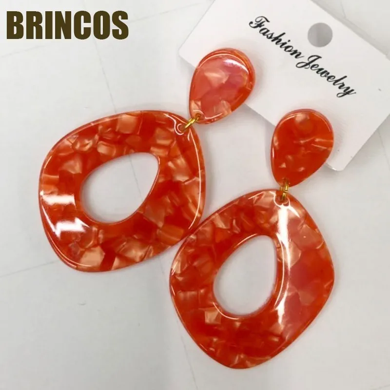 Акриловые серьги boho индийские ювелирные изделия большие массивные богемные