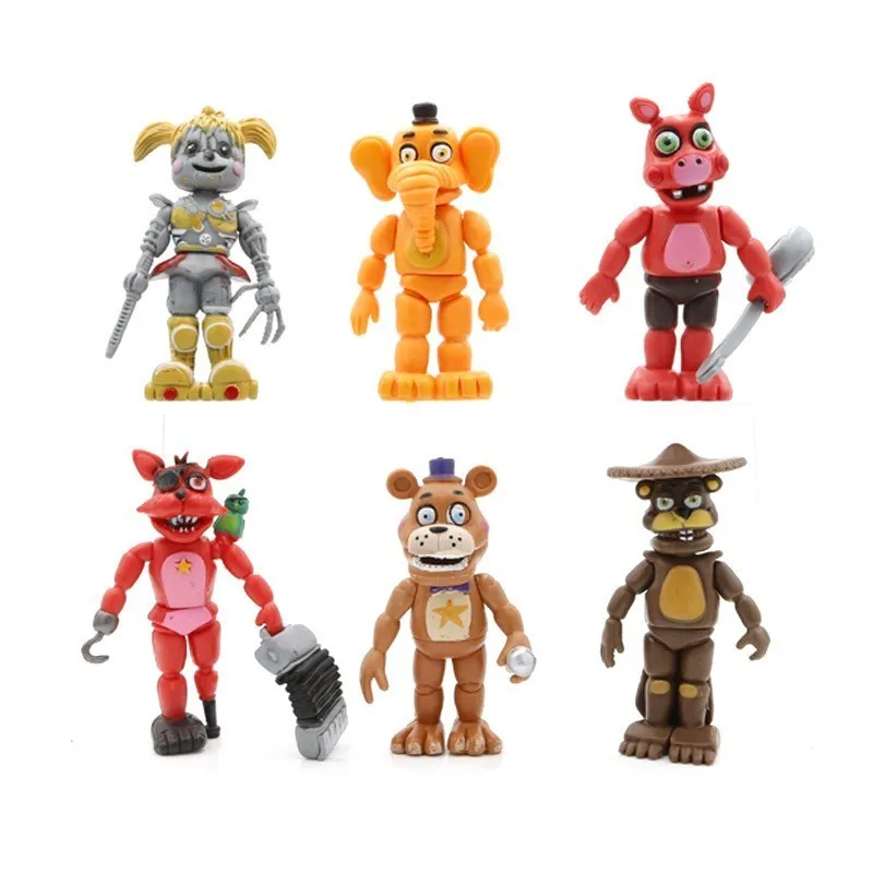 6 шт./лот фигурки Five Nights At Freddy's FNAF Foxy Chica Bonnie Freddy куклы с героями мультфильмов 10 см