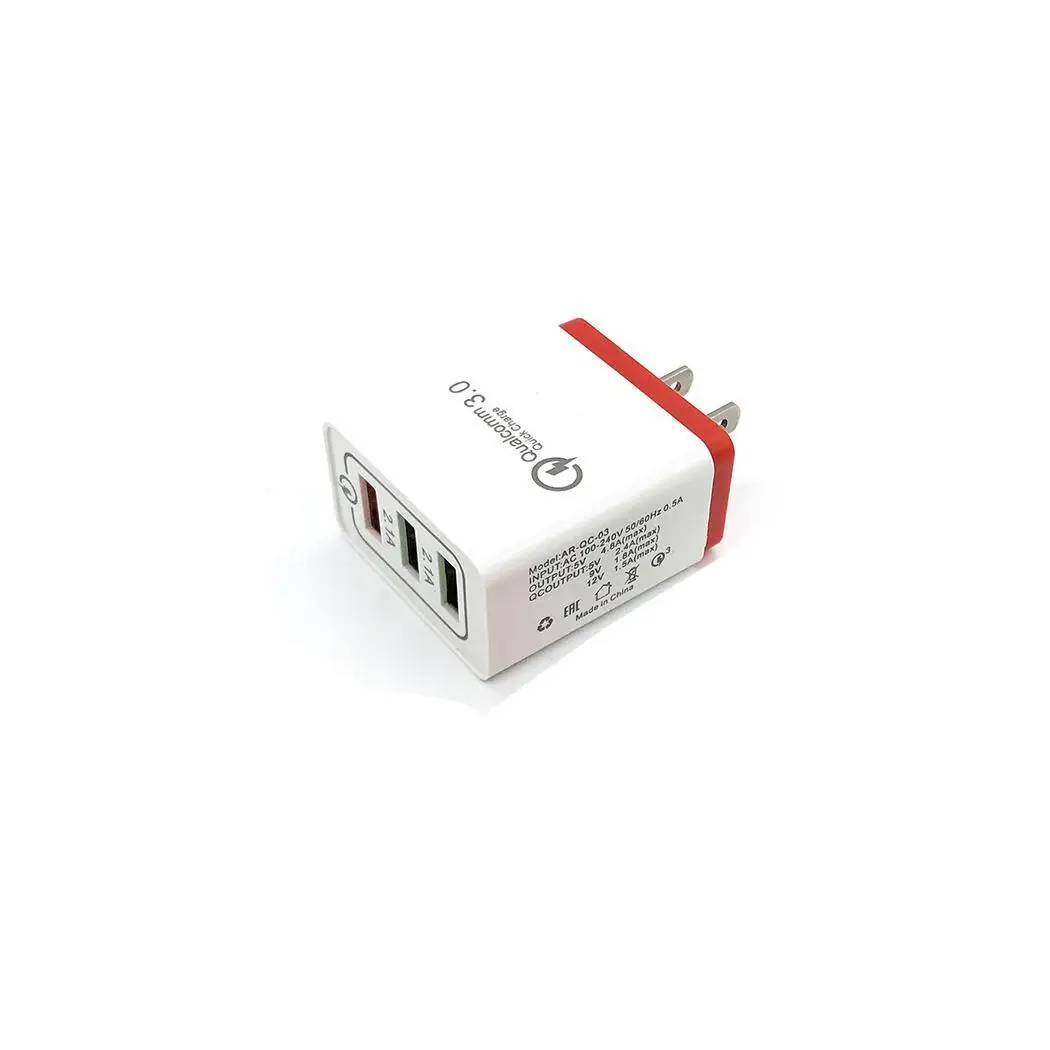 Прочный практичный портативный 3 USB порта быстрое зарядное устройство 220 В Тип ЕС