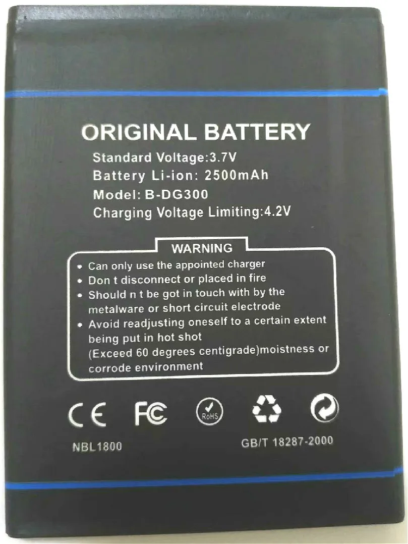 Westrock, новый аккумулятор 2500 мАч B-DG300 для телефона Doogee Dg 300 B-DG300